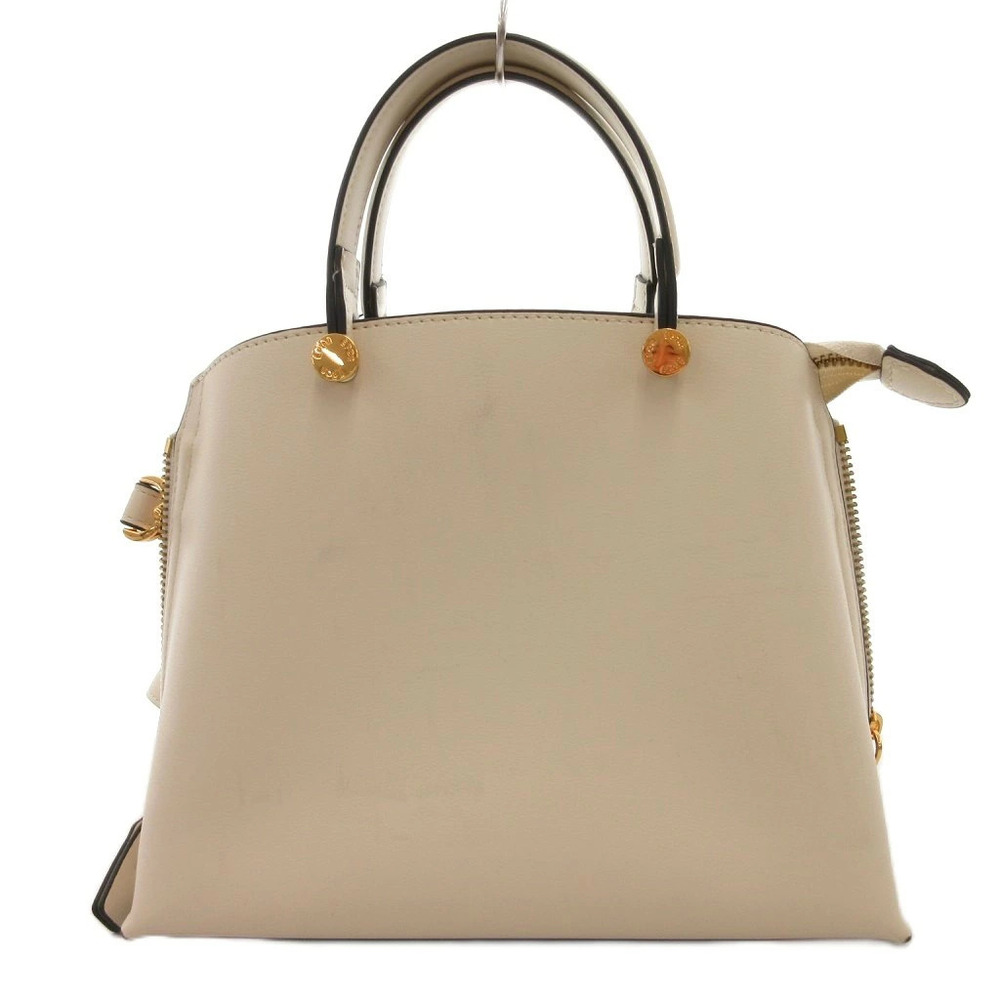 ROPE EPOR Y BAG Shoulder Faux Leather Ivory White FF